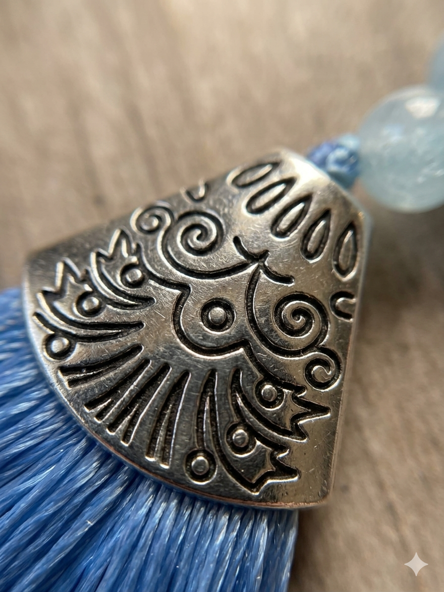 Japa Mala de Cuarzo Azul
