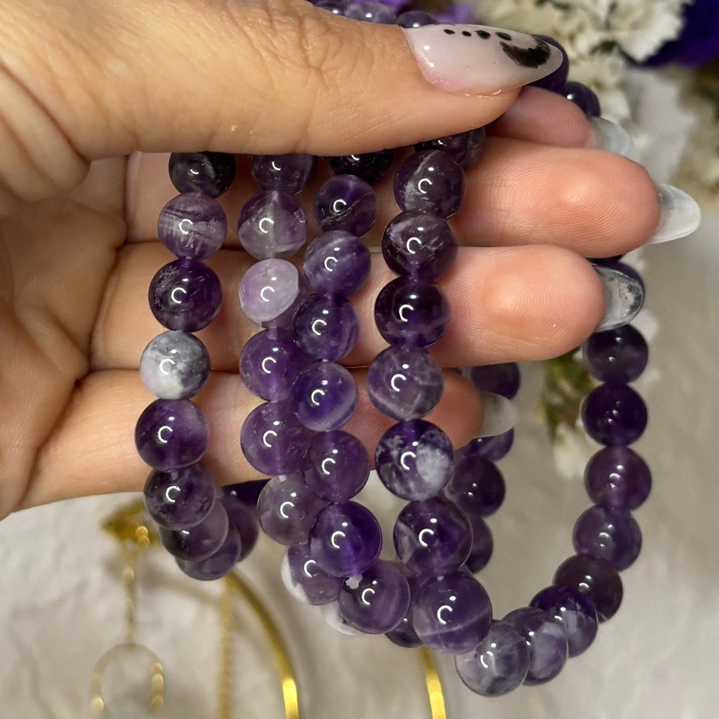 Pulsera Amatista 6mm | Calma, estrés, insomnio...
