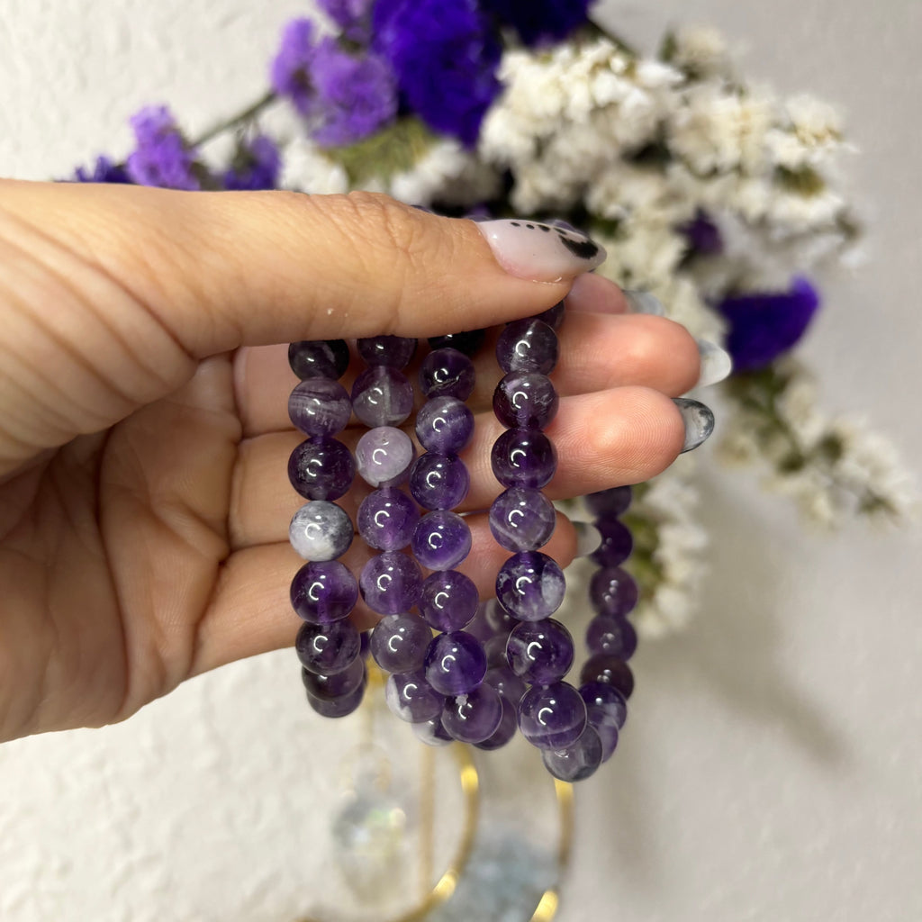 Pulsera Amatista 6mm | Calma, estrés, insomnio...