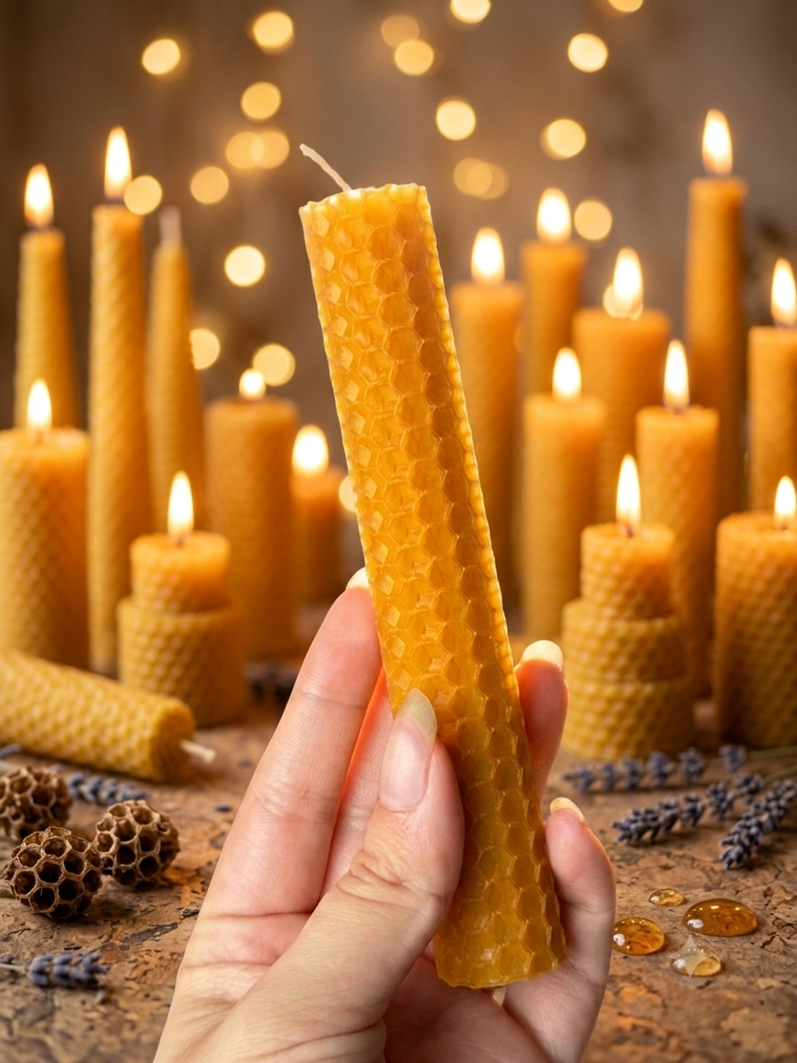 Velas de Miel 100% Artesanas y Naturales | Bujía grande