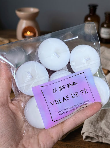 Velas de Té Artesanales | Cera de Soja 100% Pura para un Hogar Libre de Tóxicos