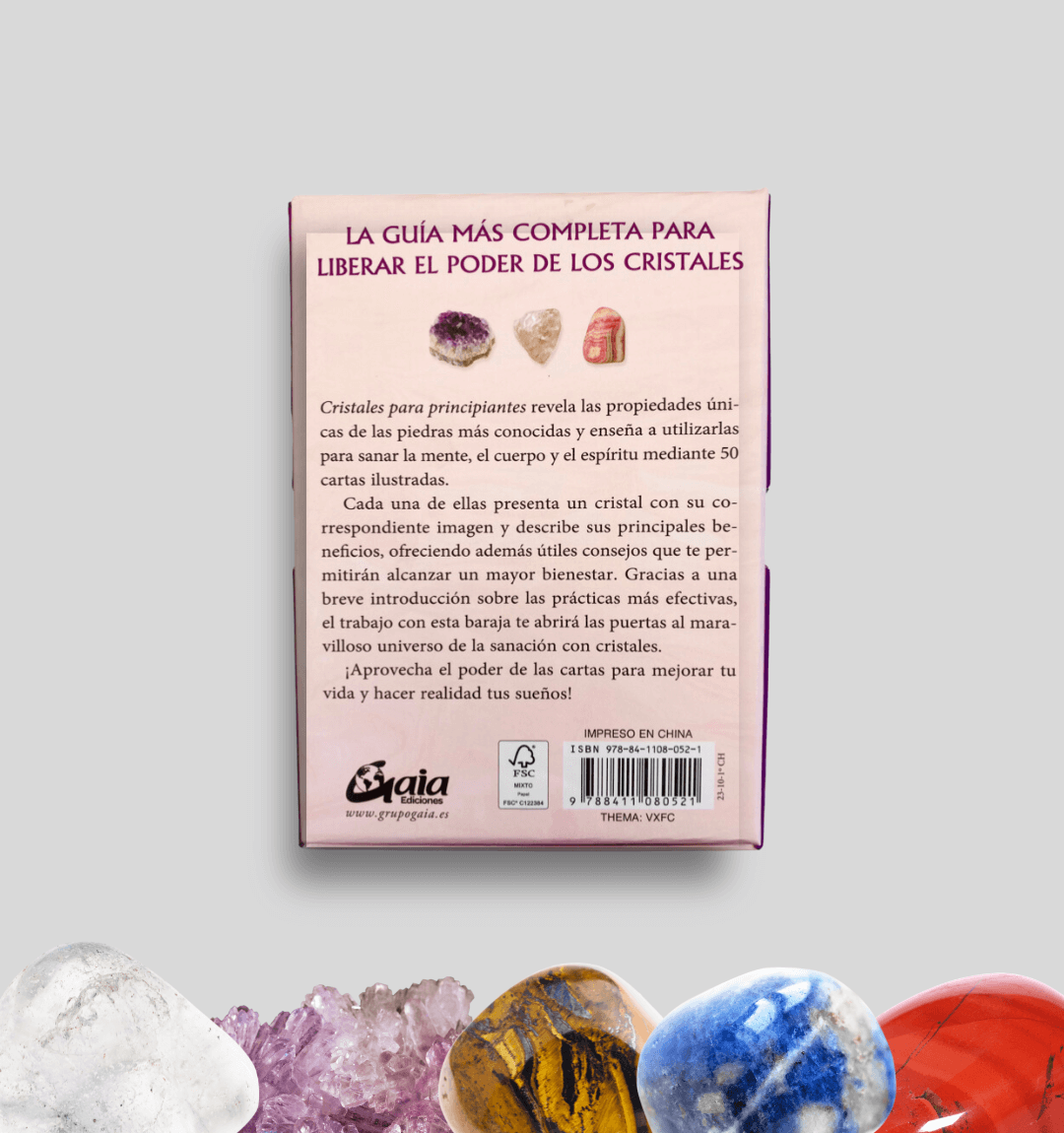 Oráculo Cristales para principiantes - 50 cartas de cristales y ara sanar el cuerpo, la mente y el espíritu