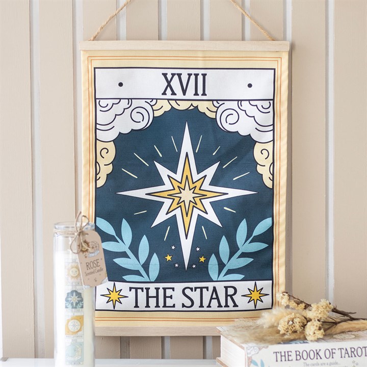 Tapiz de Pared de Carta de La Estrella Tarot Vintage