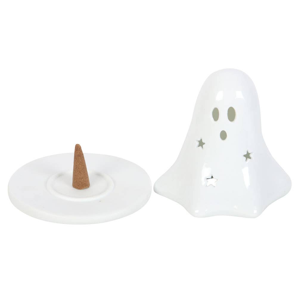 Soporte Fantasma Boo para velas de té o conos de incienso