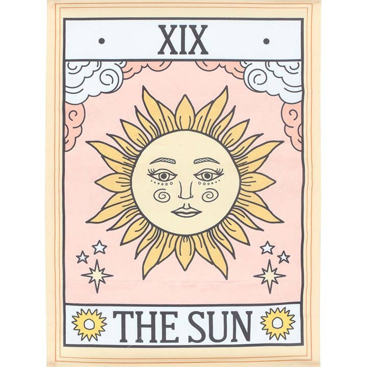 Tapiz de Pared de Carta de El Sol Tarot Vintage