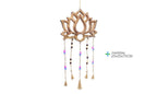 Llamador de Ángeles Flor de Loto Sagrada en madera