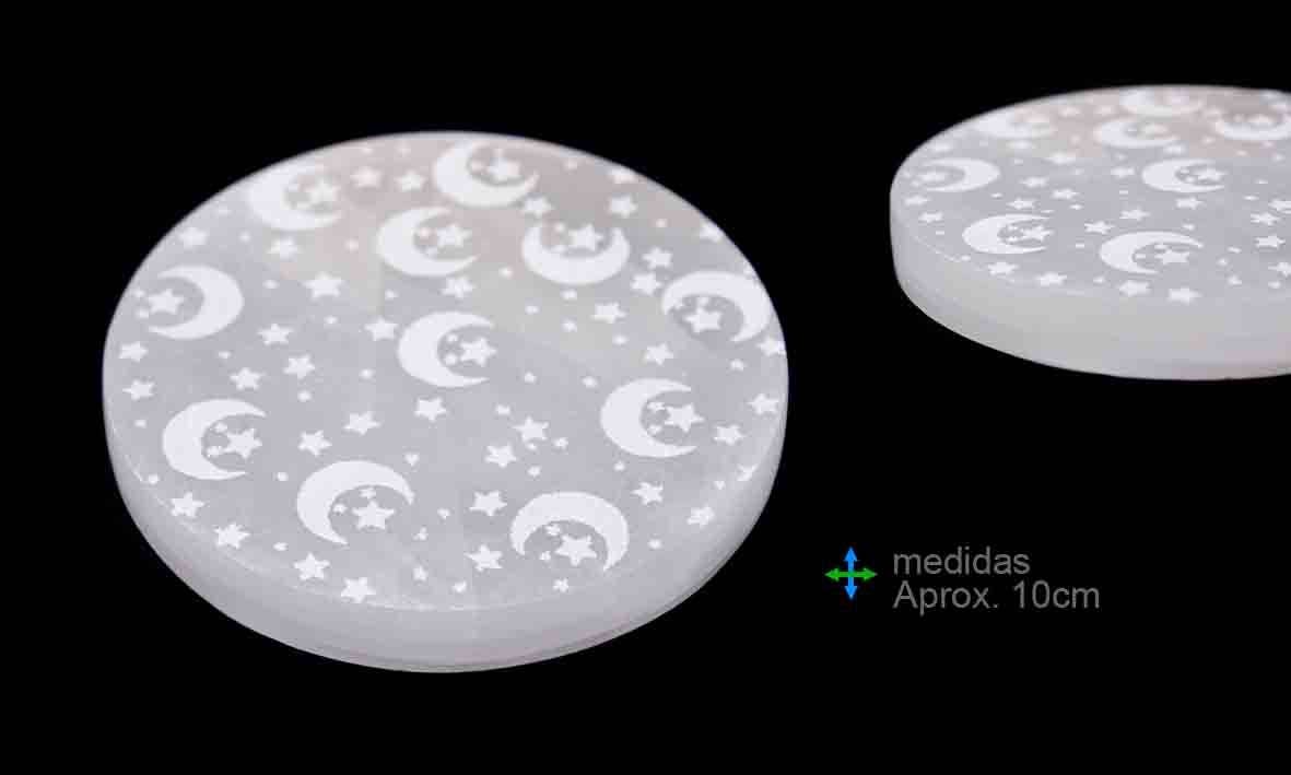 Placa de Selenita Noche Estrellada 10 cm