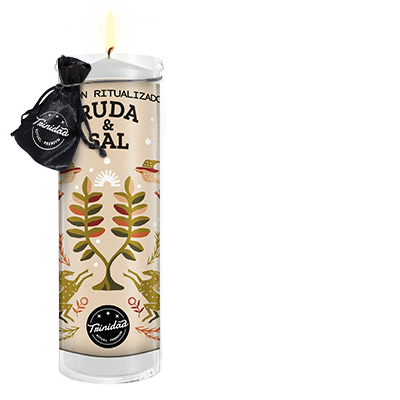 Velón Ritualizado Ruda y Sal | Limpieza y Protección