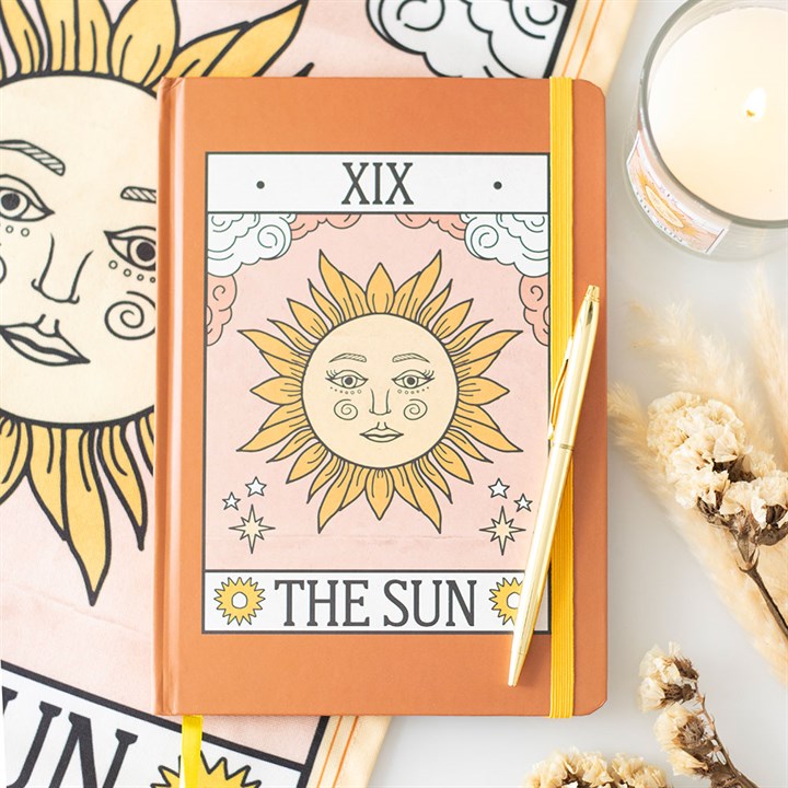 Libreta A5 Carta El Sol Tarot Vintage | Cuaderno de Manifestación y Notas