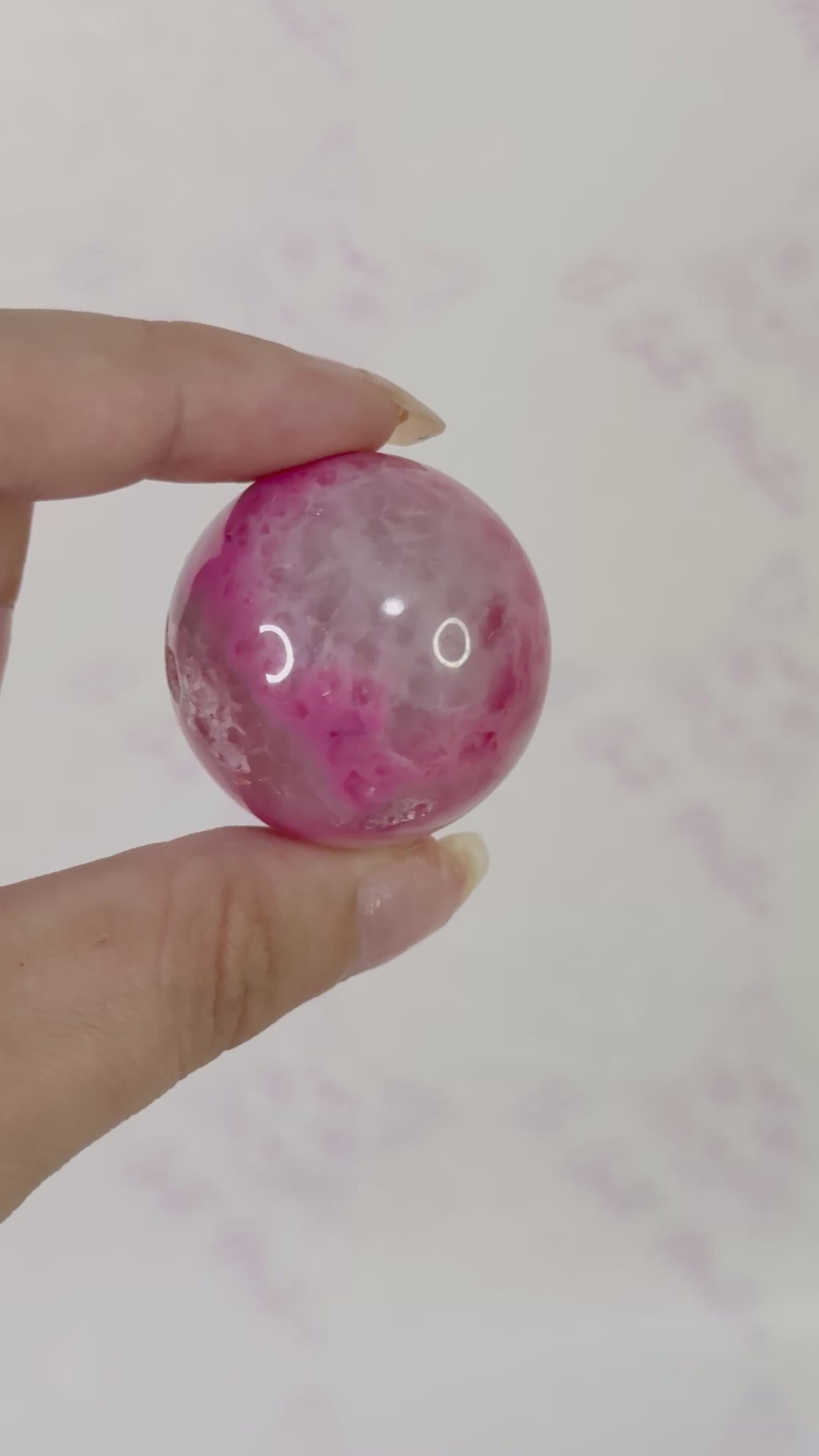 Esferas Ágata Fucsia teñida | Estabilidad, Armonía y Equilibrio