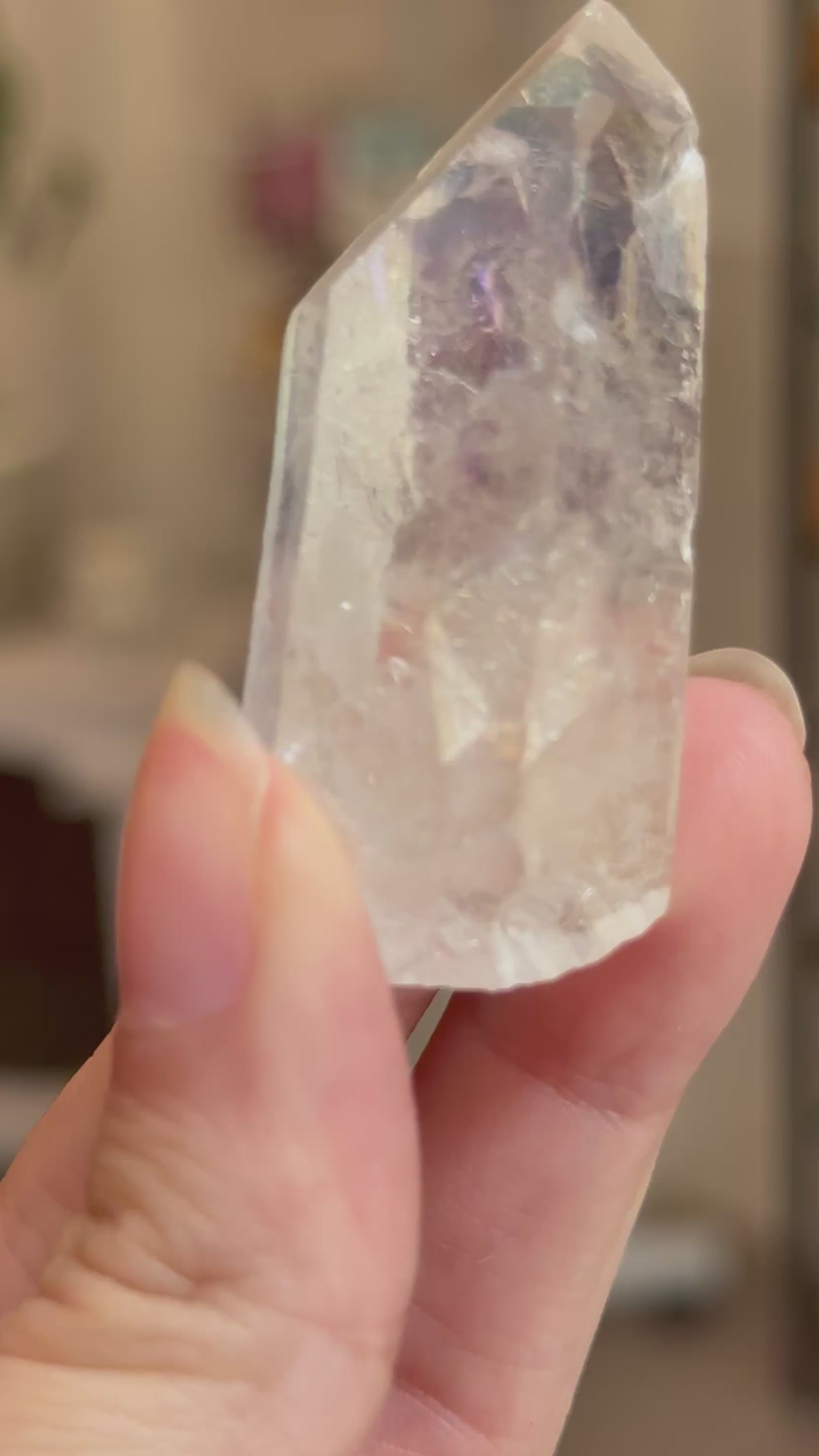 Puntas de Cuarzo Aqua Aura en Bruto