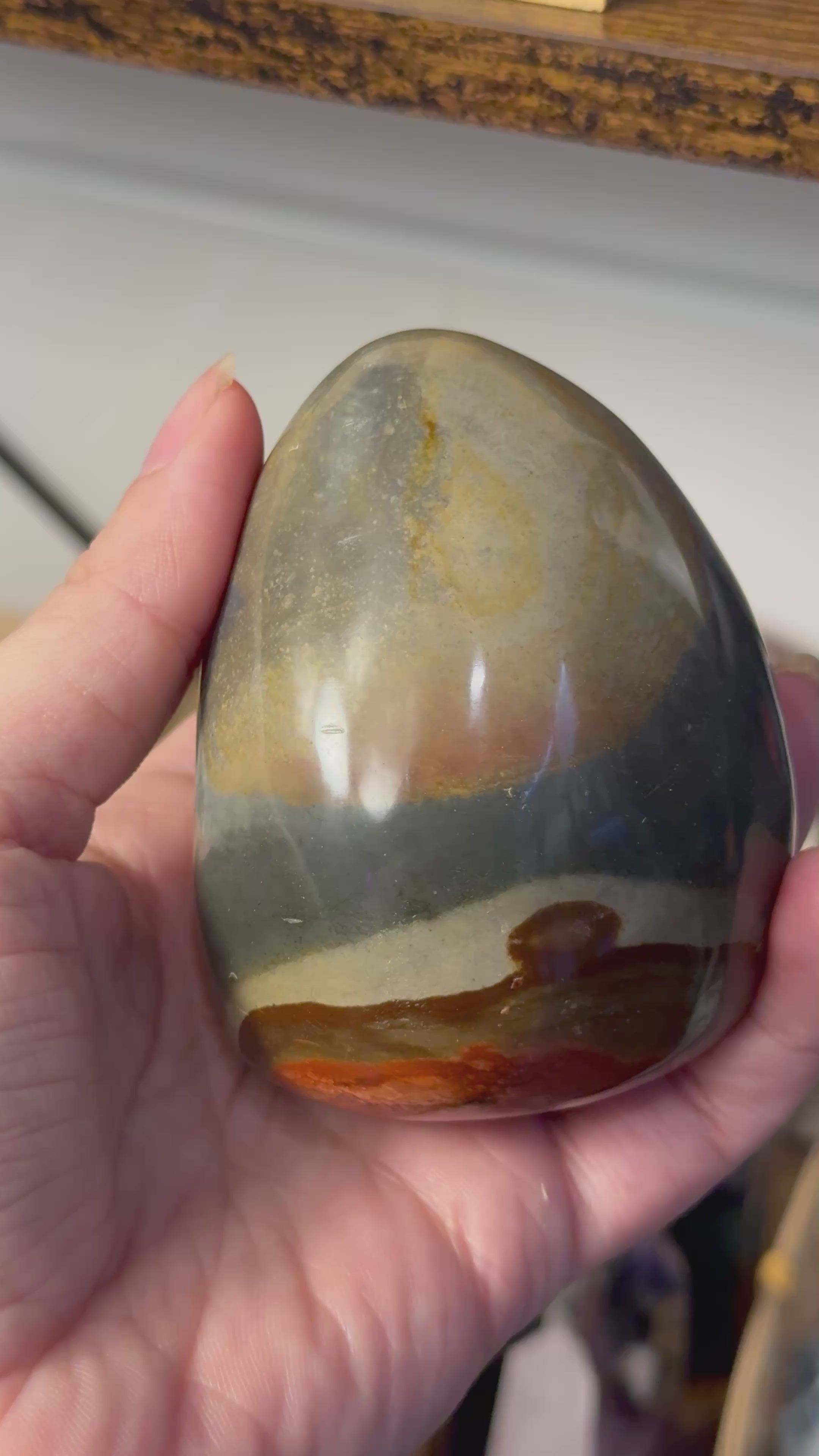 Jaspe Policromo pulido base cortada | Apoyo Energético y Equilibrio Emocional