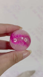 Esferas Ágata Fucsia teñida | Estabilidad, Armonía y Equilibrio