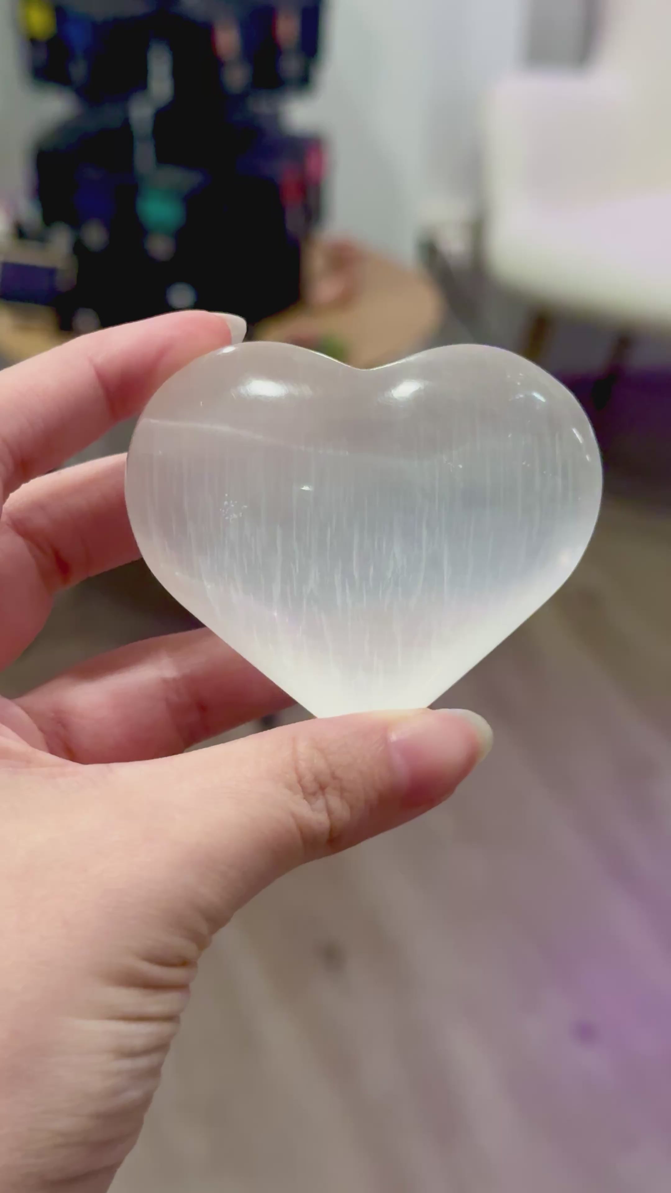 Corazón de Selenita Grande Calidad Extra | Claridad Espiritual y Pureza